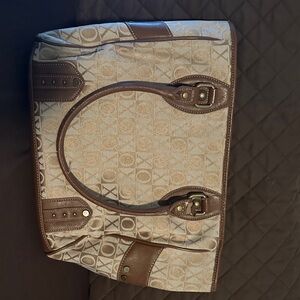 XOXO Cream and Brown Tote Bag